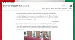 Desktop Screenshot of pagliucasrestaurant.com