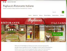 Tablet Screenshot of pagliucasrestaurant.com